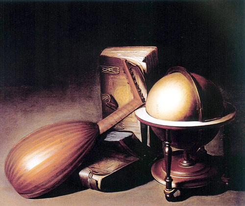 Still Life with Gloe, Lute and Books