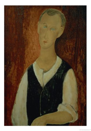 Amedeo Modigliani Young Man with a Black Waistcoat