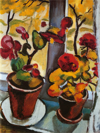 Auguste Macke Blumen am Fenster oil painting