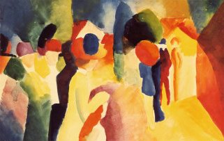 Auguste Macke Mit Gelber Jacke oil painting