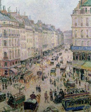 Camille Pissarro Rue De LEpicerie, Rouen, on a Sunny Afternoon