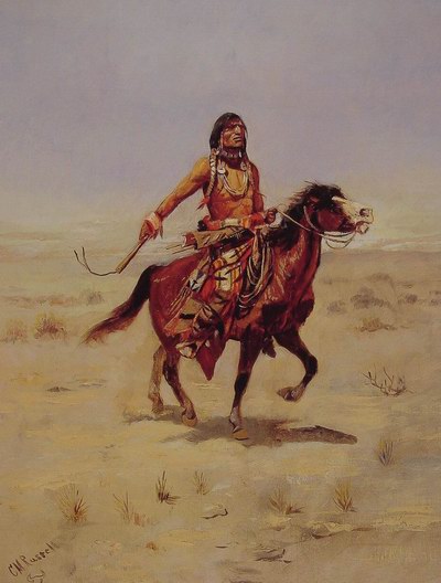 Charles M. Russell Indian Rider oil painting reproduction