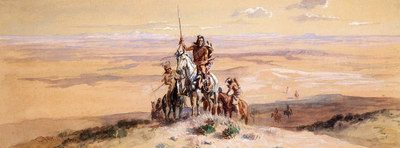 Charles M. Russell Indians on Plains oil painting reproduction