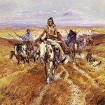 Charles M. Russell When the Plains Were His oil painting reproduction