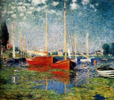 Claude Monet The Red Boats, Argenteuil oil painting