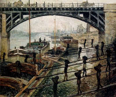 Claude Monet Unloading Coal oil painting reproduction