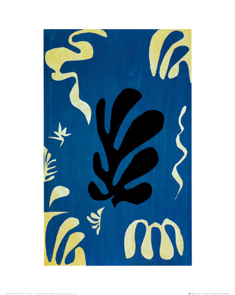 Composition Fond Bleu Henrri Matisse