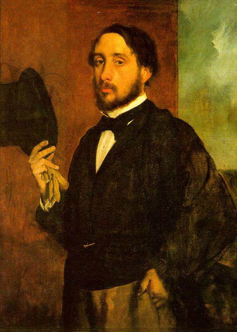 Edgar Degas self portrait 1863 oil painting reproduction