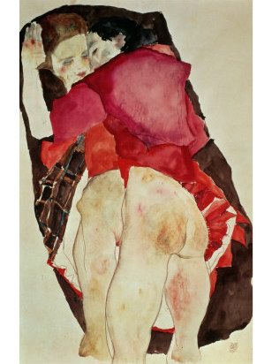 Egon Schiele Two Girls oil painting reproduction