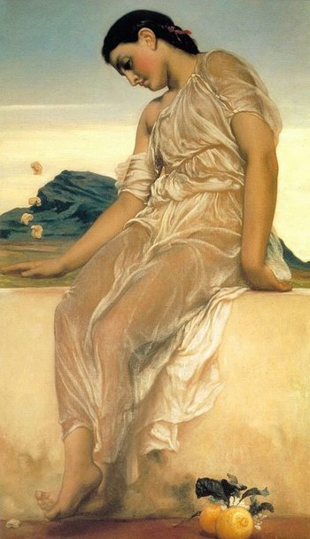 Frederic Lord Leighton Girl portrait oil painting