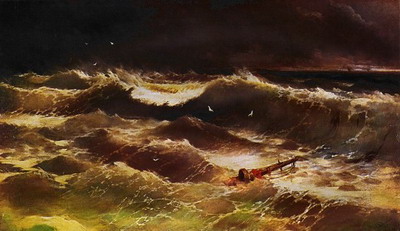 Ivan Aivazovsky storm 1886 oil painting reproduction