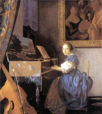 Johannes Vermeer Lady Seated at a Virginal