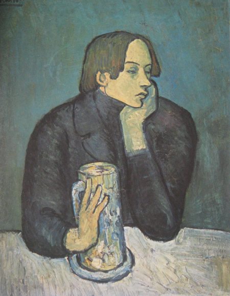 Pablo Picasso the glass of beer