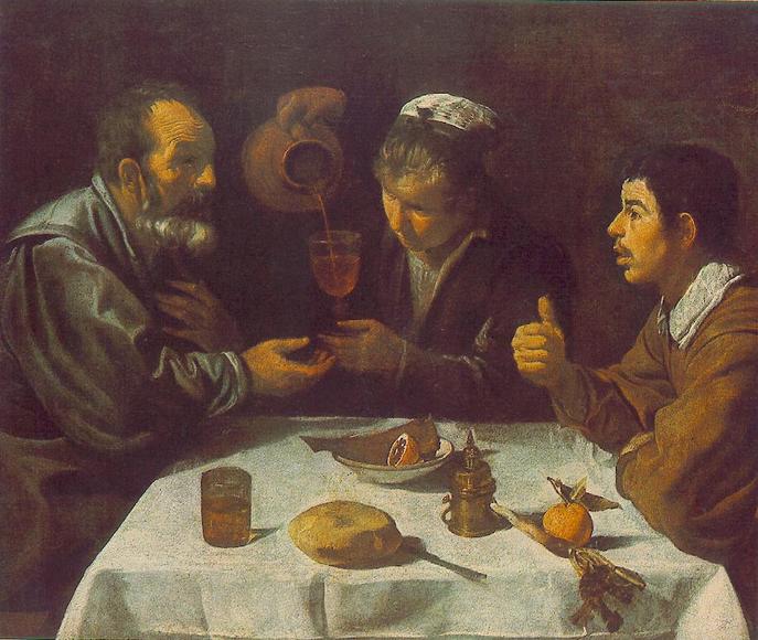 Peasants at the table Diego Rodriguez oil painting