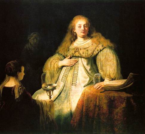 Rembrandt Artemisia oil painting