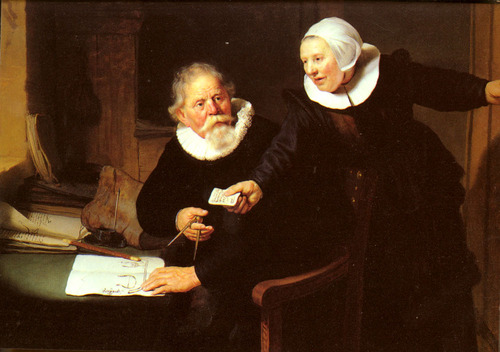 Rembrandt Jan Rijcksen and his Wife, Griet Jans