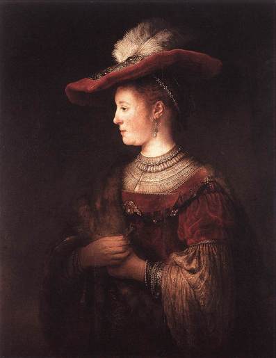 Rembrandt Saskia in Pompous Dress oil painting