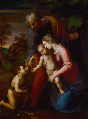 Raffaello Sanzio Holy Family with Young John Baptist