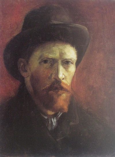 Vincent Van gogh self portrait with dark felt hat