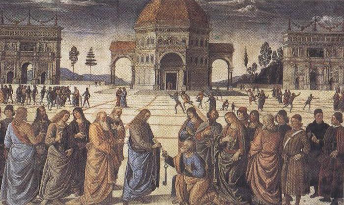 Pietro Perugino,Consigning the Keys (mk36)