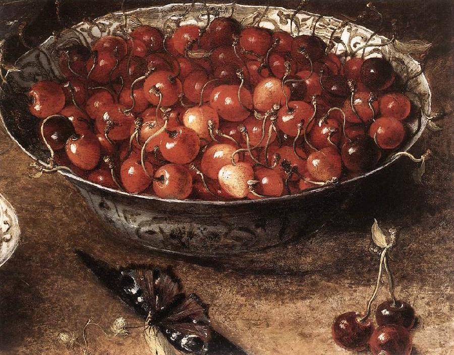 Still-Life with Cherries and Strawberries in China Bowls (detail) ghmh