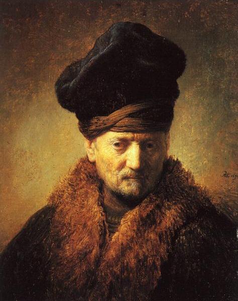 Bust of an Old Man in a Fur Cap fj