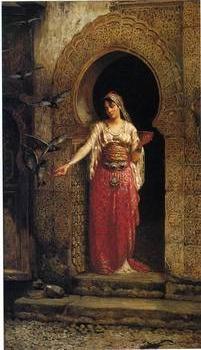 Arab or Arabic people and life. Orientalism oil paintings 448