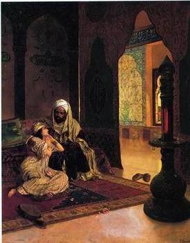 Arab or Arabic people and life. Orientalism oil paintings 593