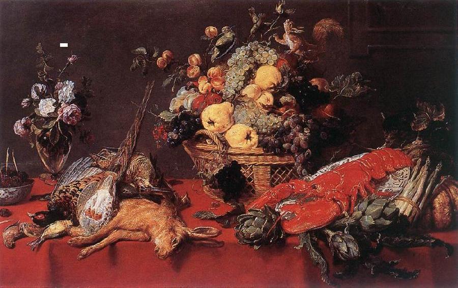 Still-life with a Basket of Fruit w r