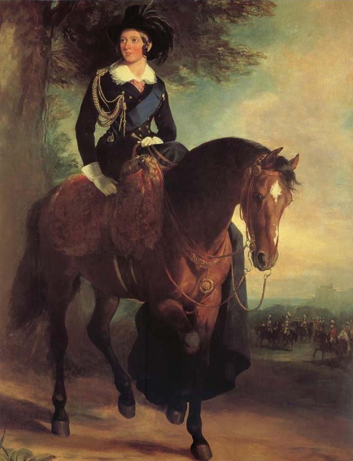 Portrait of Queen Victoria on Horseback