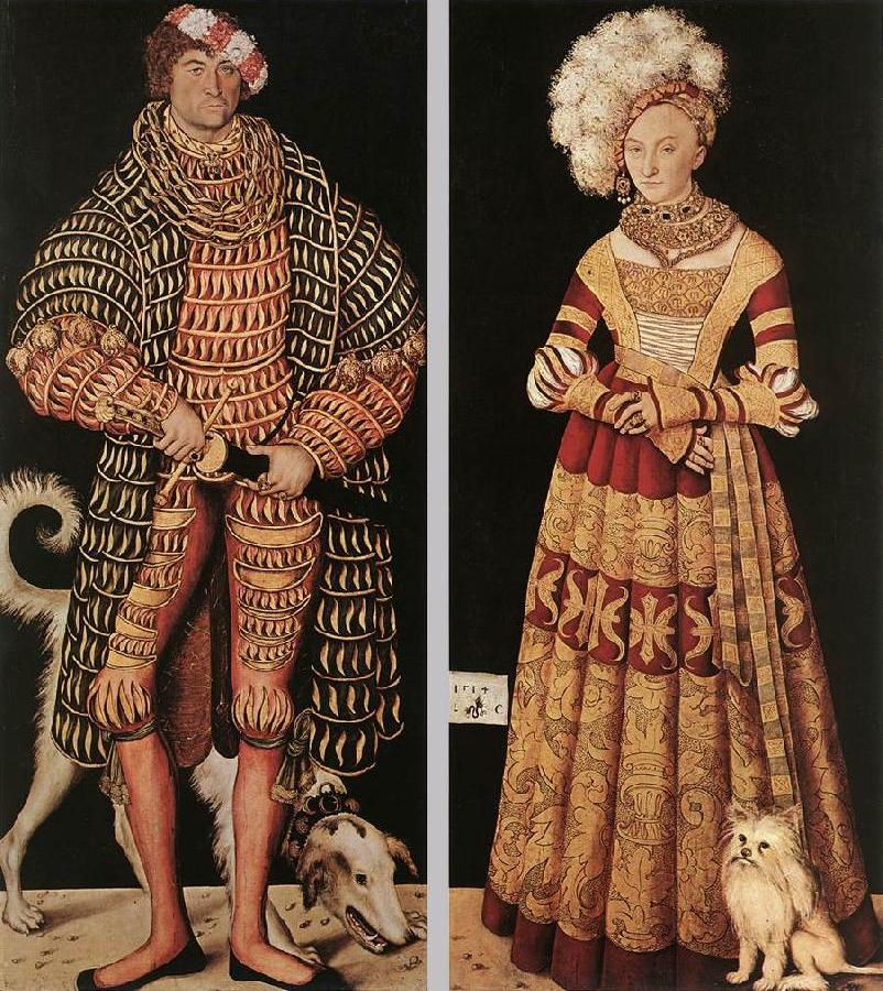 Portraits of Henry the Pious, Duke of Saxony and his wife Katharina von Mecklenburg dfg