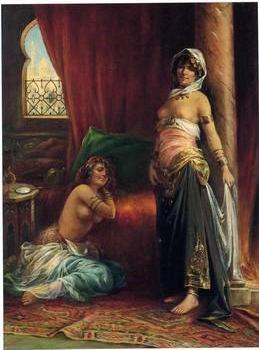 Arab or Arabic people and life. Orientalism oil paintings 418