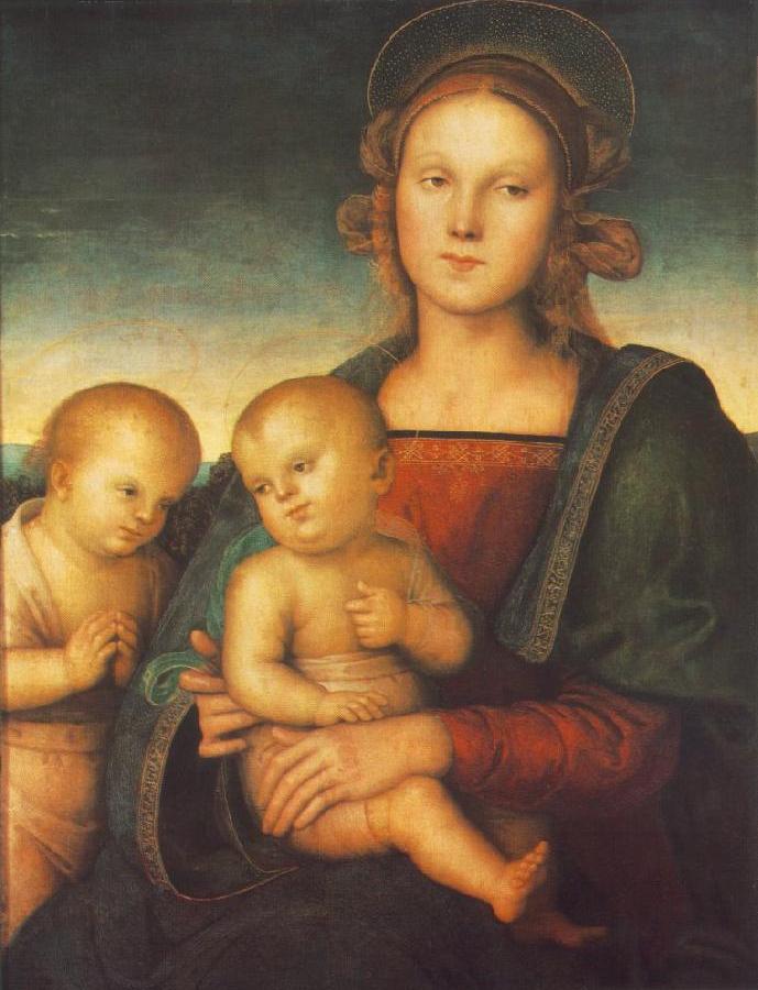 Madonna with Child and Little St John af