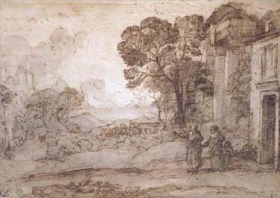 Landscape with Abraham Expelling Hagar and Ishmael (mk17)