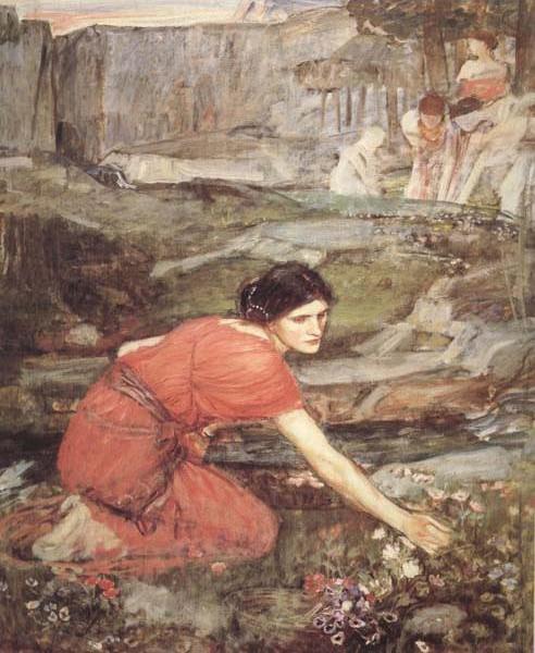 Study:Maiidens picking Flowers by a Stream (mk41)