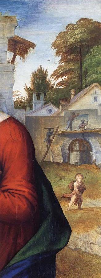 Detail of The Virgin Adoring the Child with Saint Joseph