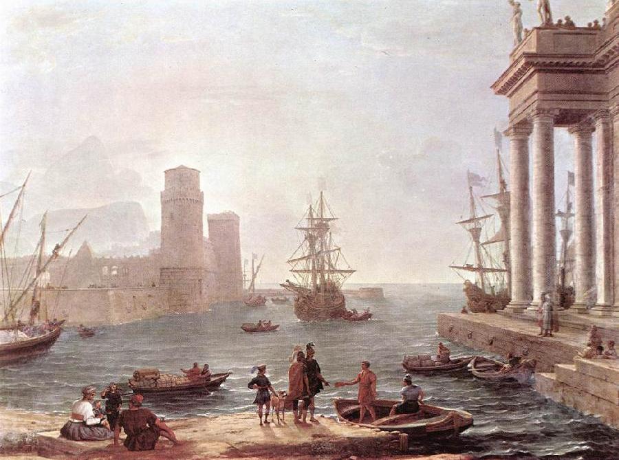 Port Scene with the Departure of Ulysses from the Land of the Feaci fdg