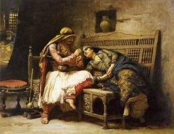 Arab or Arabic people and life. Orientalism oil paintings 341