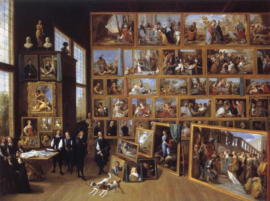 Arobduke Leopold Wilhelm in his gallery in Brussels