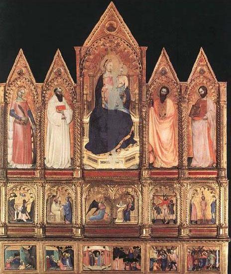 Polyptych with Madonna and Saints