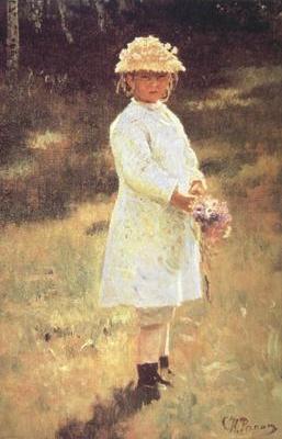 Girl with a Bouquet (Vera,the Artists Daughter) (nn02)