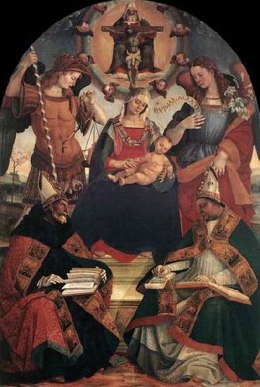 The Trinity, the Virgin and Two Saints