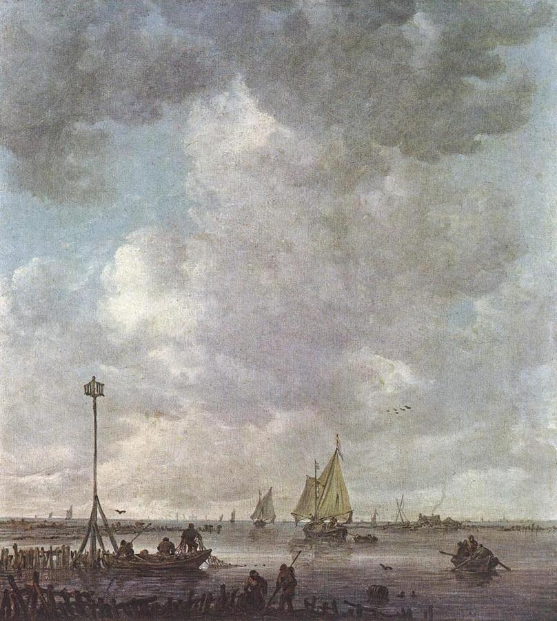 Marine Landscape with fishermen