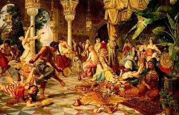 Arab or Arabic people and life. Orientalism oil paintings 509