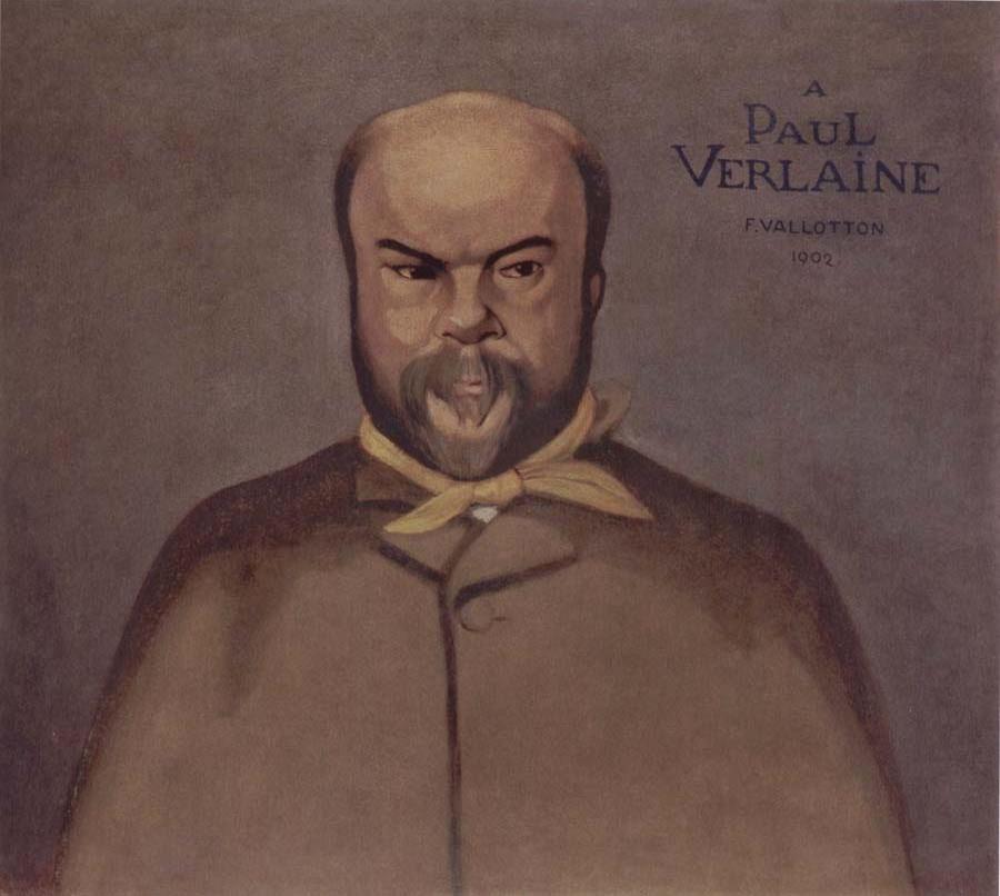 Portrait decoratif of Paul Verlaine