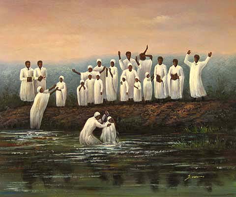 Baptizing in the Jordan River