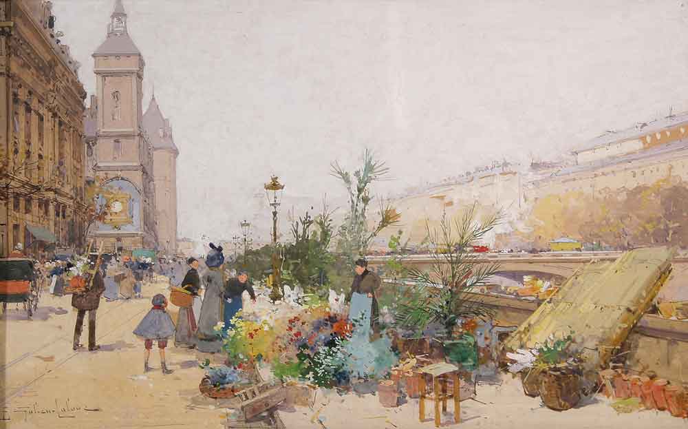 Paris le Marche Aux Fleursle et la Conciergerie