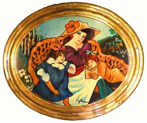 Story TimeThe price includes the frame hand-painted on curved plaster with gloss finish