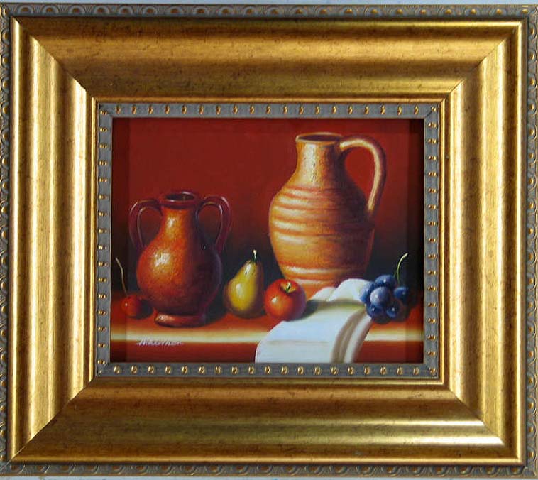Vase and ApplesThe price includes the frame