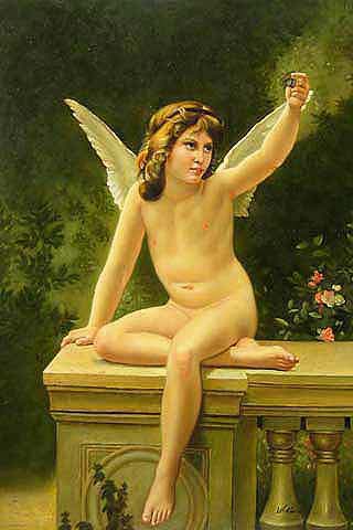 Cupid with a Flower